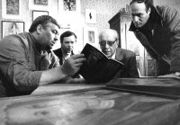 С.В. Ямщиков, В.Г. Распутин, Д.С. Лихачев. Из семейного архива писателя