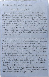 Первое письмо Марины Цветаевой Рильке. 09.05.1926. Швейцарский литературный архив Берна