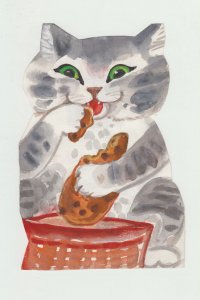. Порет А. И. Эскиз иллюстрации к книге русских народных быличек «Котик-коток». 1980-е
