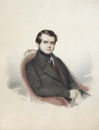 Э. Росси. Портрет графа В.А. Соллогуба. 1840-е. Бумага, акварель. Государственный музей А.С. Пушкина.