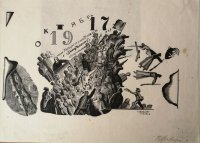 160807 В. А. Фаворский, «Октябрь 1917». 1928. ГМИРЛИ имени В. И. Даля