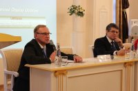 Евгений Анатольевич Богатырев, директор Государственного музея А.С. Пушкина и Дмитрий Петрович Бак, директор Государственного литературного музея
